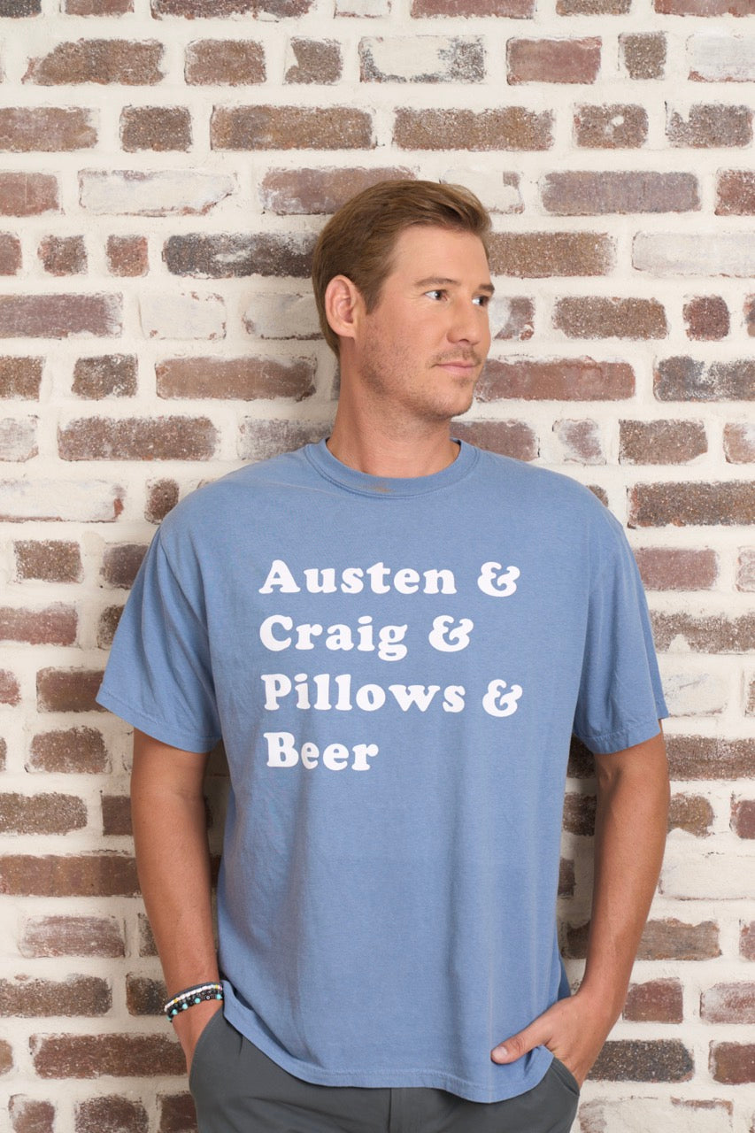 Austen & Craig & Pillows & Beer Tee